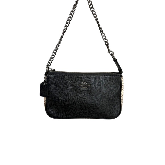 Coach Nolita 19 mini bag purse Black With Faux Snakeskin 57932 - Picture 9 of 12